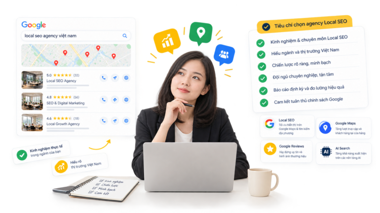 Cách chọn Agency Local SEO tại Việt Nam: tiêu chí đánh giá và câu hỏi cần hỏi.