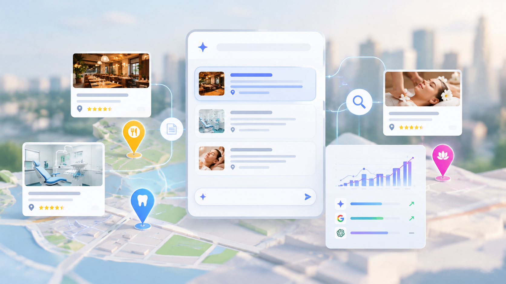 Dịch vụ LOCUS Local Growth trong đó Local AI Search là mức độ một địa điểm được AI nhắc tên, gợi ý hoặc trích dẫn khi khách hỏi về nhu cầu liên quan đến địa điểm đó.