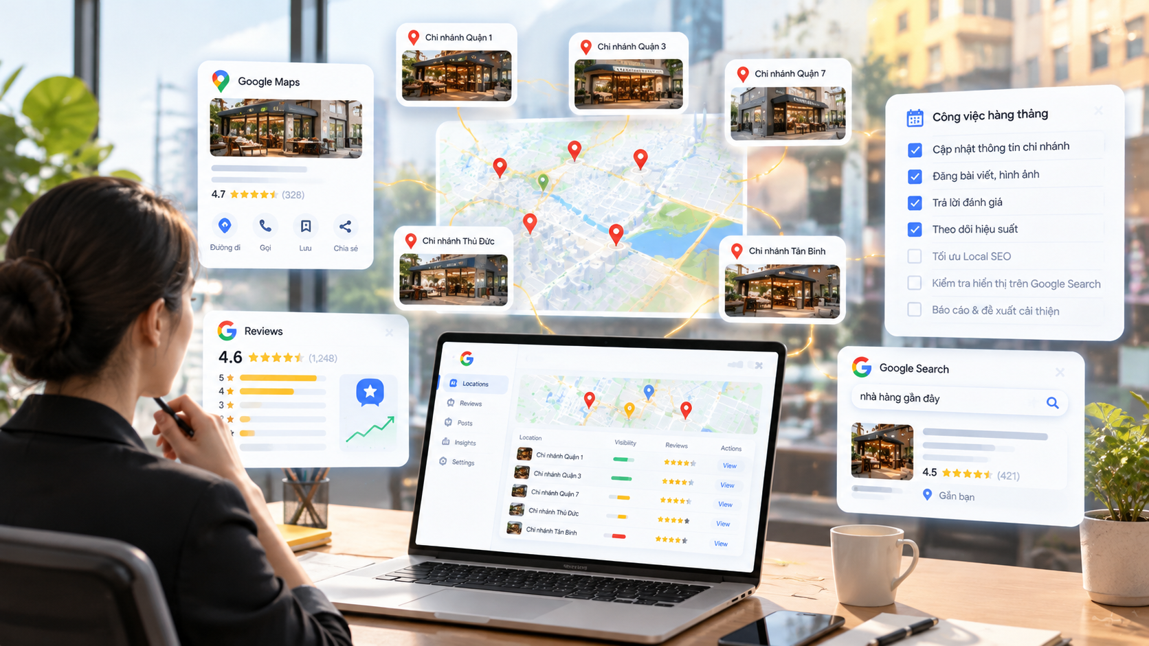 Vận hành Google cho chuỗi nhiều chi nhánh